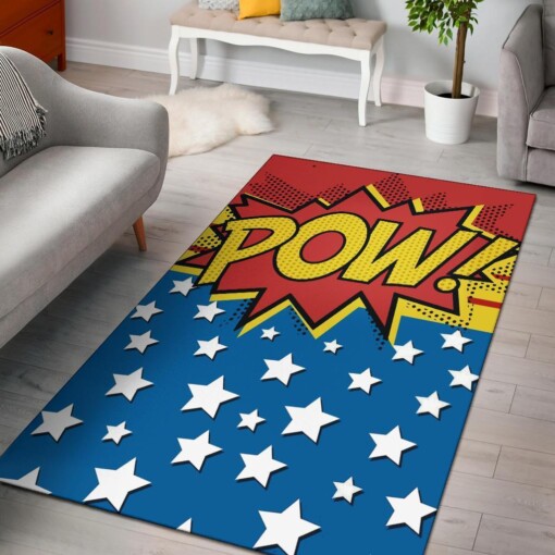 Pow Comic Cartoon Area Rug