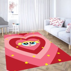 Powepuff Girls Love Living Room Modern Carpet Rug