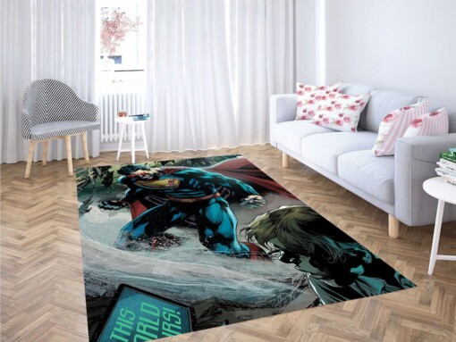 Power Of Superman Comic Living Room Modern Carpet Rug