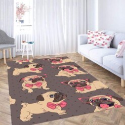 Pug Dog Wallpaper Carpet Rug