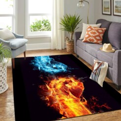 Punch Fire Vs Ice Carpet Floor Area Rug