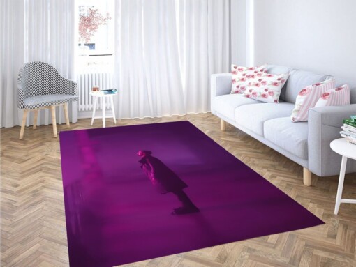 Purple Light Blade Runner Living Room Modern Carpet Rug