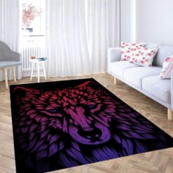 Purple Wolf Carpet Rug