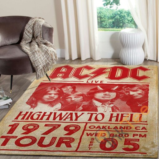 Pyramid America Acdc Ac Dc Highway To Hell Tour Rock Band Music Classic Retro Vintage Rug