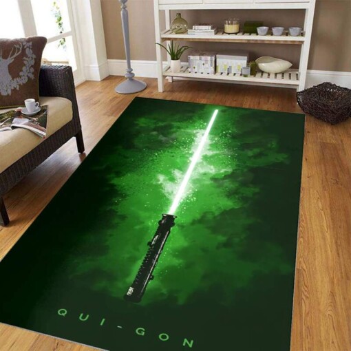 Qui-gon Lightsaber Star Wars Love Decorative Floor Rug