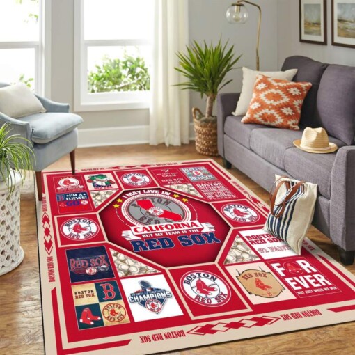 Quilt Red Sox Mk Carpet Area Rug