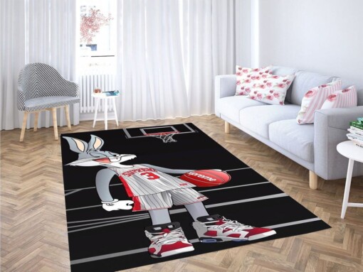 Rabbit Basketball Living Room Modern Carpet Rug
