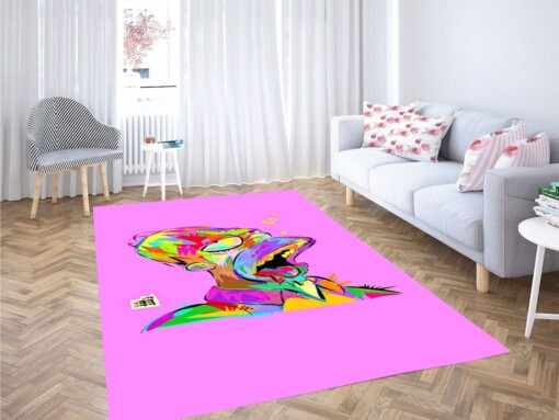 Rainbow Simpson Wallpaper Living Room Modern Carpet Rug