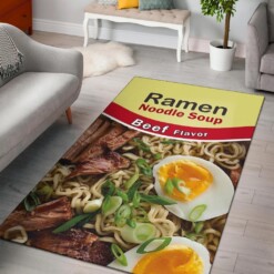 Ramen Noodle Soup Beef Flavor Area Rug