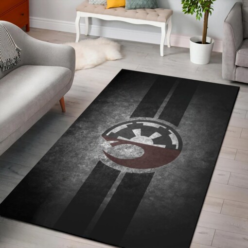 Rebel And Empire Logo Star Wars Rug  Custom Size And Printing