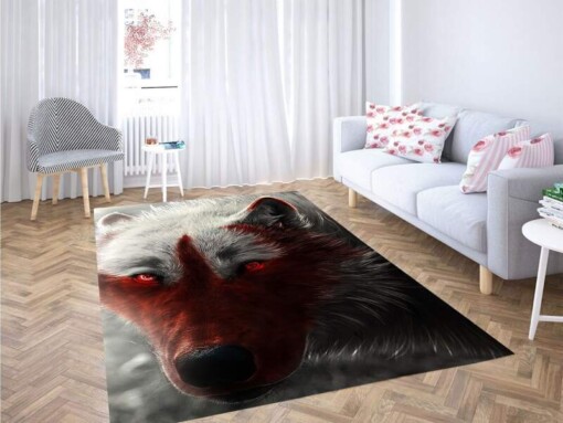 Red Wolf Carpet Rug