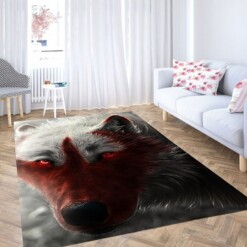 Red Wolf Living Room Modern Carpet Rug