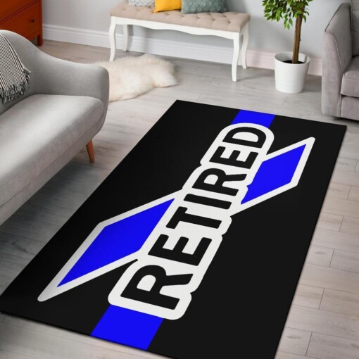 Retired Thin Blue Line Area Rug