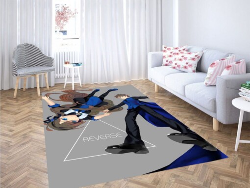 Reverse Anime Couple Living Room Modern Carpet Rug