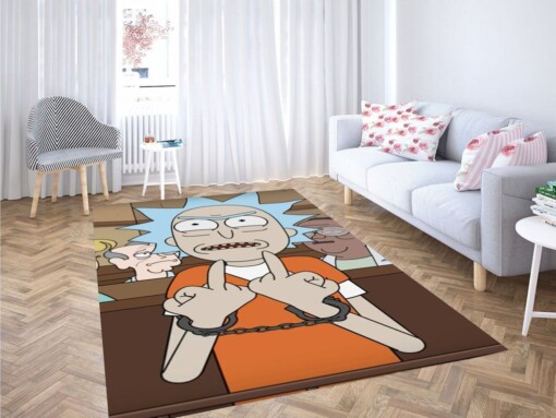 Rick And Morty Background Living Room Modern Carpet Rug