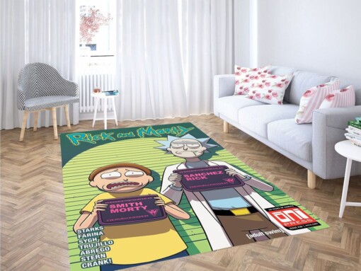 Rick And Morty Backgrounds Living Room Modern Carpet Rug