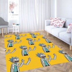 Rick And Morty Comic Living Room Modern Carpet Rug