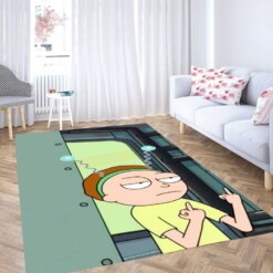 Rick And Morty Couple Living Room Modern Carpet Rug