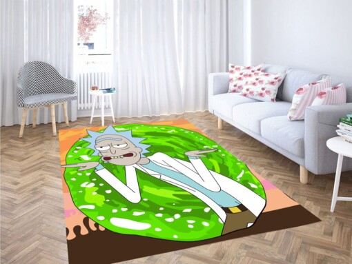 Rick And Morty Crazy Living Room Modern Carpet Rug