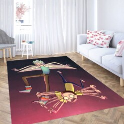 Rick And Morty Falling Carpet Rug