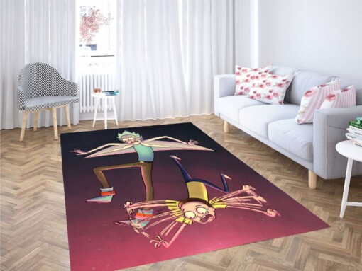 Rick And Morty Falling Carpet Rug