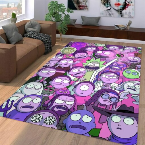 Rick And Morty Funny Decorative Floor Rug