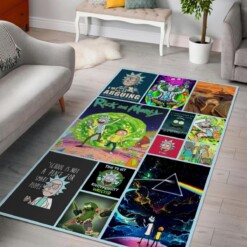 Rick And Morty Funny Decorative Floor Rug