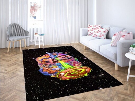 Rick And Morty Galaxy Living Room Modern Carpet Rug
