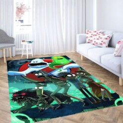 Rick And Morty Ghostbuster Living Room Modern Carpet Rug