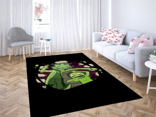 Rick And Morty Header Living Room Modern Carpet Rug
