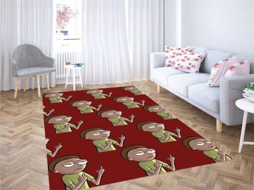 Rick And Morty Living Room Modern Carpet Rug