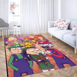 Rick And Morty Mario Bros Carpet Rug