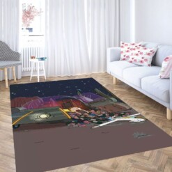 Rick And Morty Night Carpet Rug