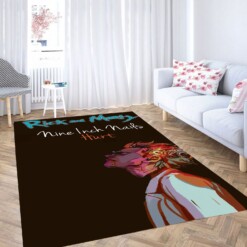 Rick And Morty Nine Inch Nails Hurt Carpet Rug