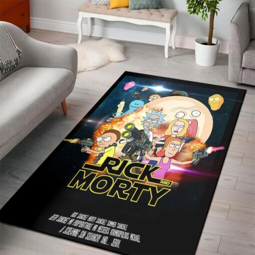 Rick and Morty Star Wars Rugs  Custom Size And Printing