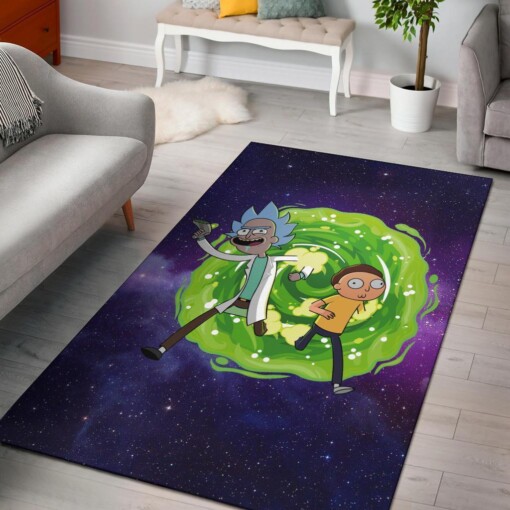 Rick  Morty Galaxy Area Rug