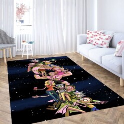 Ricky Y Morty Chicas Wallpaper Living Room Modern Carpet Rug