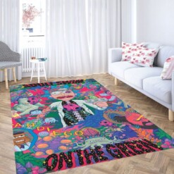 Rock And Morty Comic Living Room Modern Carpet Rug