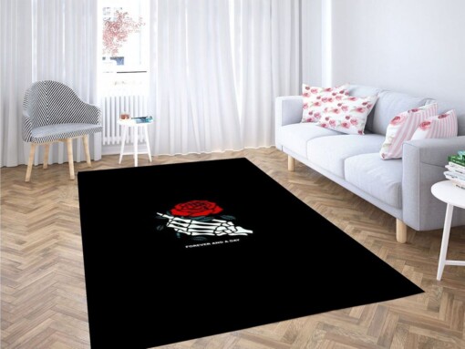 Rose Darkness Living Room Modern Carpet Rug