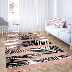 Rose Gold Trendy Wallpaper Carpet Rug