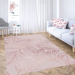 Rose Pink Wallpaper Carpet Rug