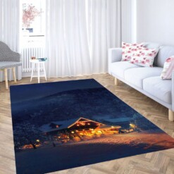 Safe Place On A Cold Night Living Room Modern Carpet Rug