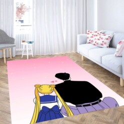 Sailor Moon In Love Aesthetic Carpet Rug