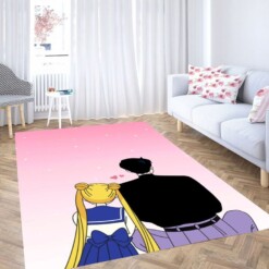 Sailor Moon In Love Aesthetic Living Room Modern Carpet Rug