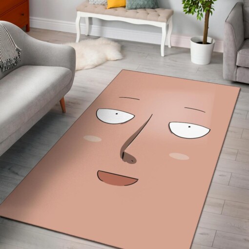 Saitama One Punch Man Face Area Rug