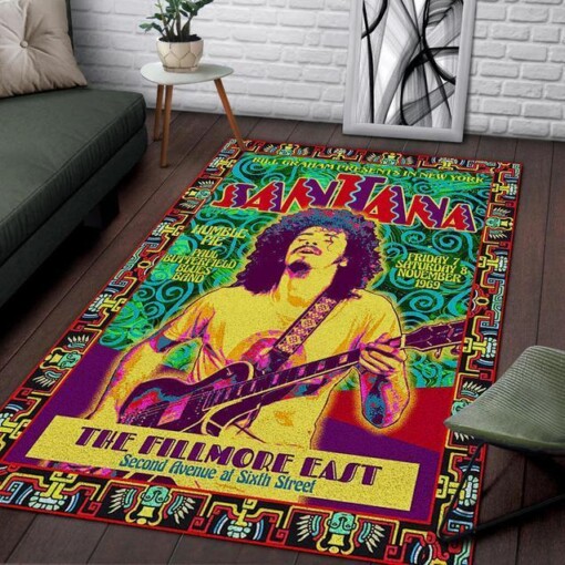 Santana At The Fillmore East Area Rug