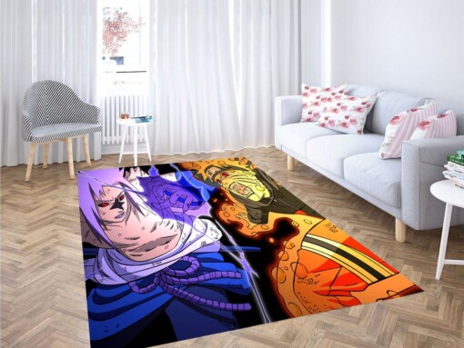 Sasuke Uchiha Living Room Modern Carpet Rug