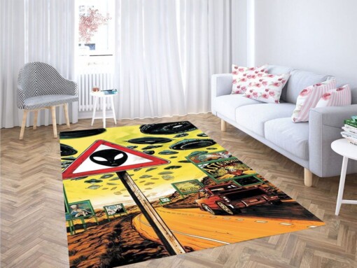 Saucer Country Living Room Modern Carpet Rug