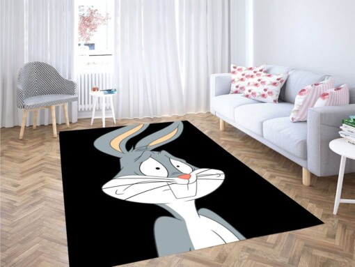 Scared Bugs Bunny Living Room Modern Carpet Rug