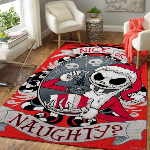 Scary Christmas Santa Jack The Nightmare Before Christmas Area Rug